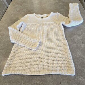 ZARA KNITS Women's Ivory Long Sleeves Keyhole Back Sweater - Size  Medium